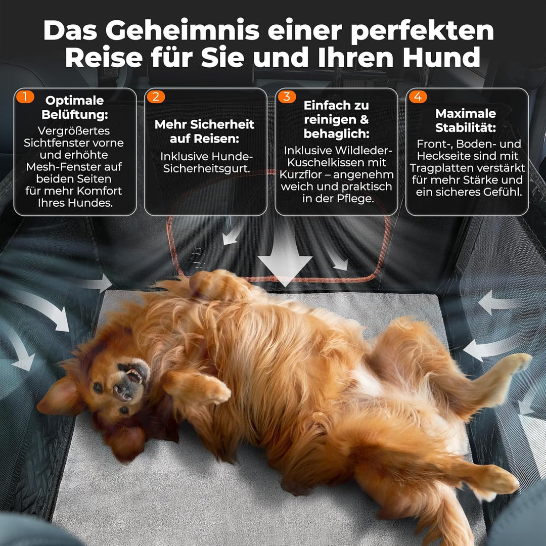 KYG grosser Hunde autositz für mittelgrosse bis grosse Hunde mit Matte, wasserfeste Rücksitz-Extende
