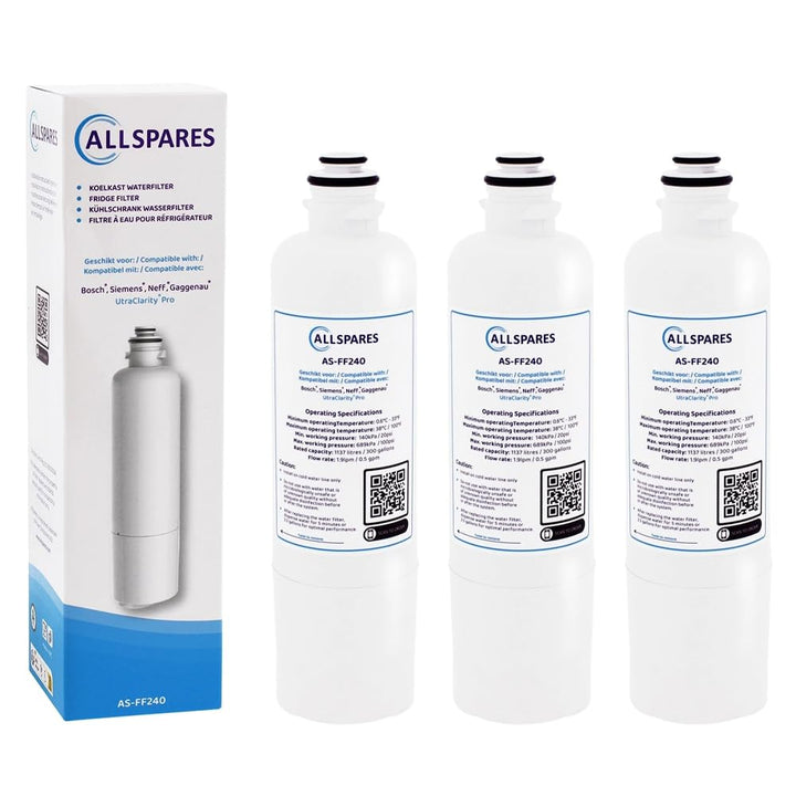 AllSpares Wasserfilter für Kühlschrank Ultra Clarity Pro geeignet für Bosch Siemens Neff 11032518 /