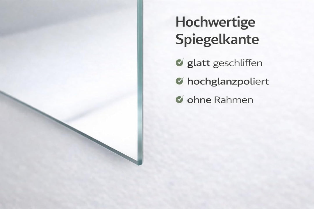 Homestyle Kristallspiegel 50 x 70 cm Wandspiegel Rahmenlos