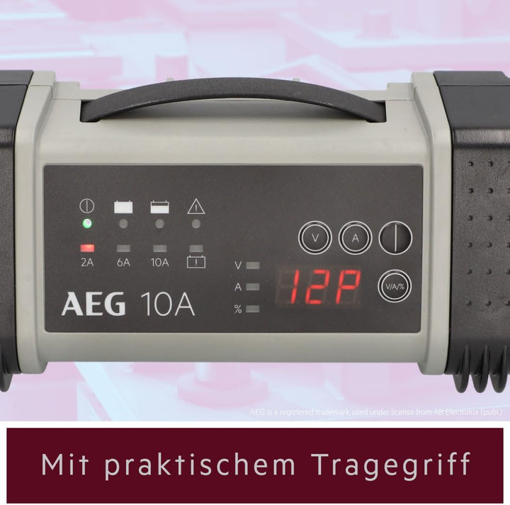AEG Automotive 97024 Mikroprozessor-Ladegerät LT 10 Ampere für 12 und 24 V Batterien, 9-stufig 10 Am