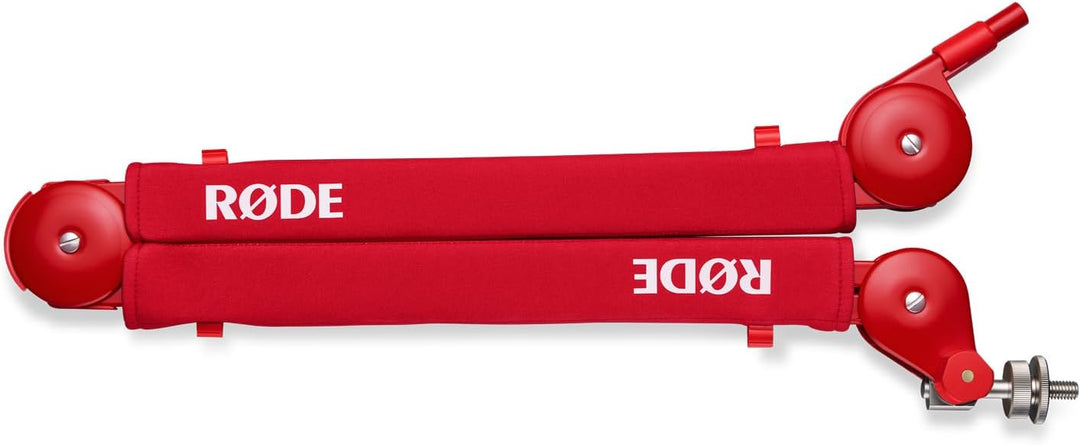 Rode PSA1+ Plus Tisch-Mikrofonarm Gelenkarm Rot mit keepdrum Mikrofasertuch PSA1+ Plus mit Mikrofase