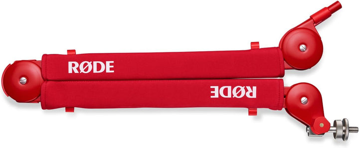 Rode PSA1+ Plus Tisch-Mikrofonarm Gelenkarm Rot mit keepdrum Mikrofasertuch PSA1+ Plus mit Mikrofase