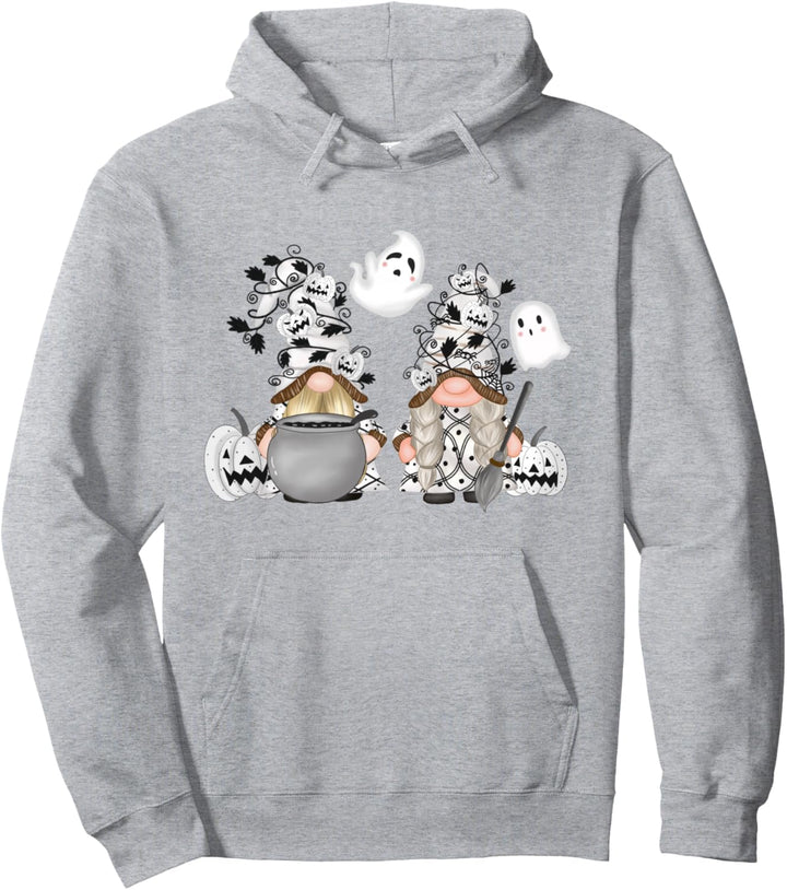 Lustiger Wichtel Halloween mit Kürbis Geist Leopard Design Pullover Hoodie