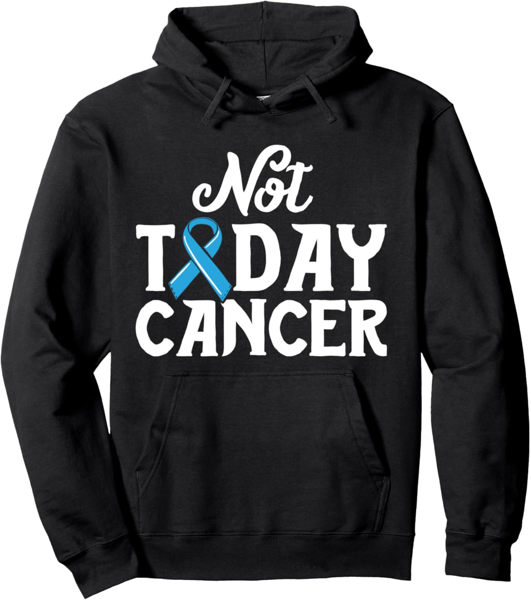 Prostate Cancer Fighter Warrior Men Blue Ribbon Awareness Pullover Hoodie