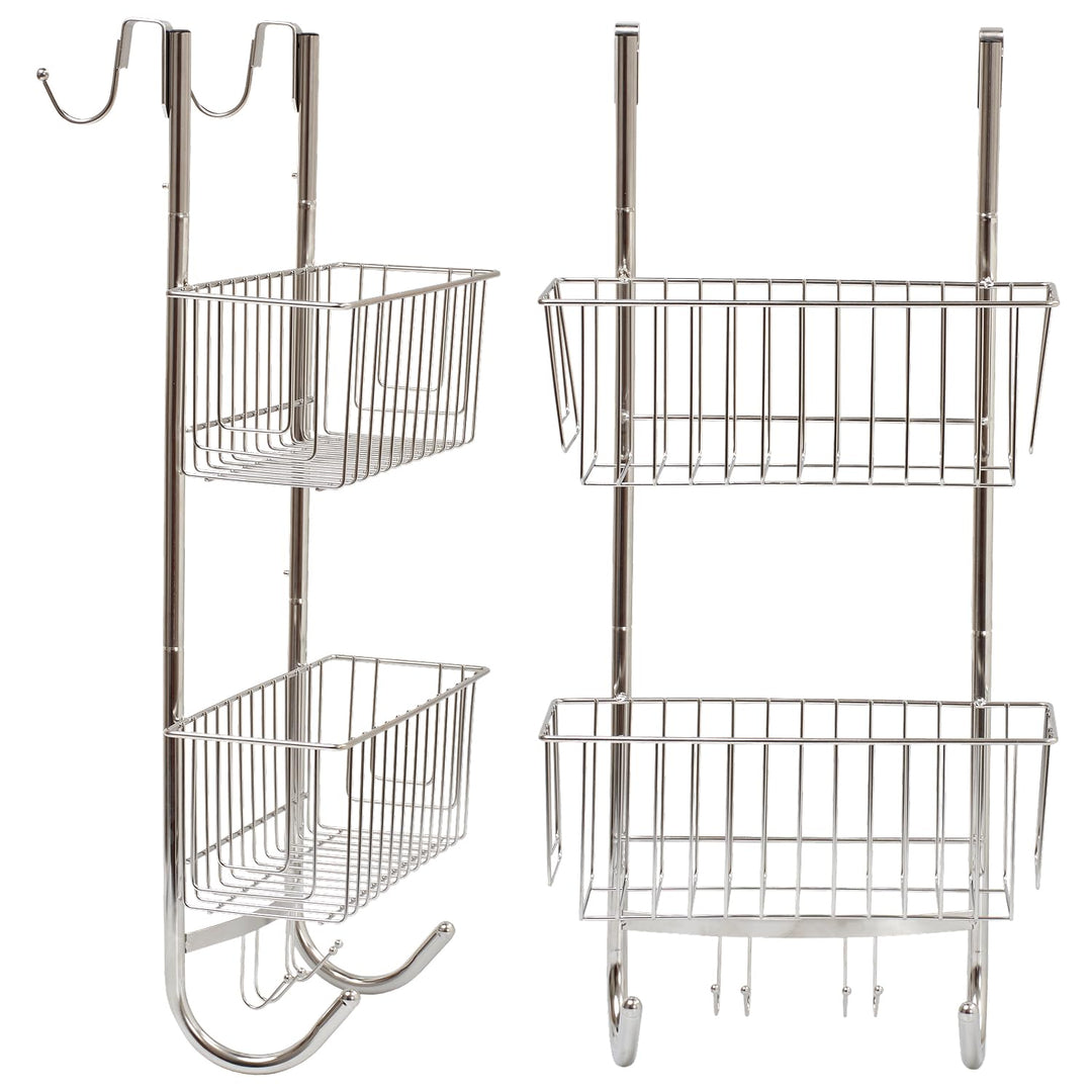 Bamodi Duschregal zum Hängen, Aufbewahrung l Verchromt - 70 x 18,5 x 19 cm l Duschablage l Einfache