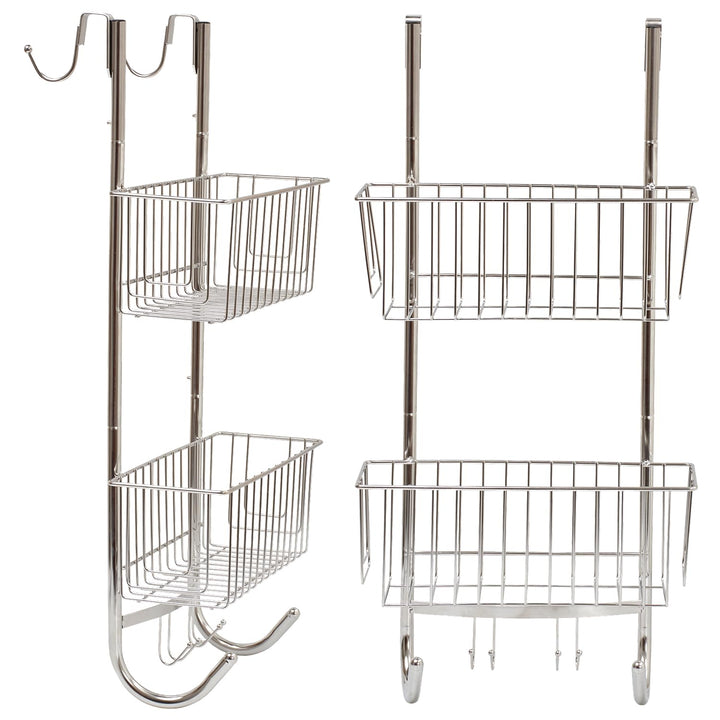 Bamodi Duschregal zum Hängen, Aufbewahrung l Verchromt - 70 x 18,5 x 19 cm l Duschablage l Einfache