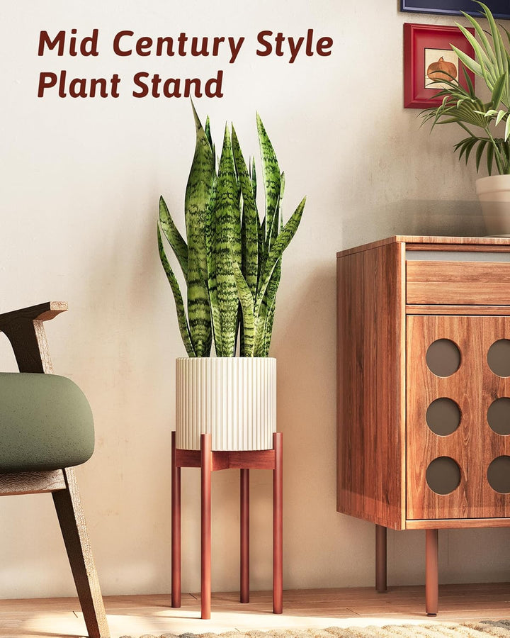 Bamworld Pflanzenständer Indoor Einstellbar, Bambus Blumentopf Ständer 20-30 cm, Pflanzenhocker Holz