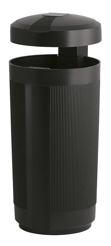 PROREGAL Abfallbehälter aus UV-beständigen Polyethylen für den Aussenbereich | 50 Liter, Höhe 84cm |