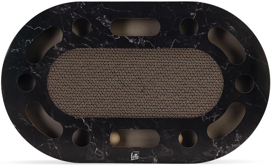 Designed by Lotte MEDA, Kratzspielzeug, Karton, Schwarz, 58x35x6 cm, Schwarz