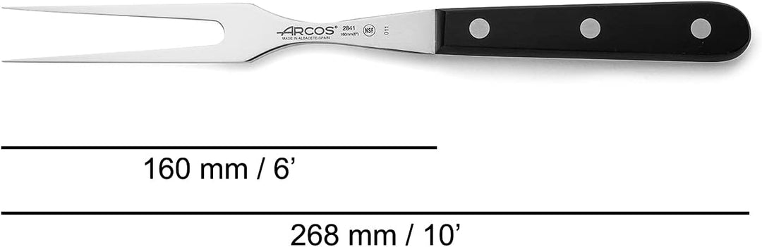 ARCOS Tranchiergabel aus Nitrum Edelstahl mit 160 mm Klinge - Ergonomischer Griff aus Polyoxymethyle