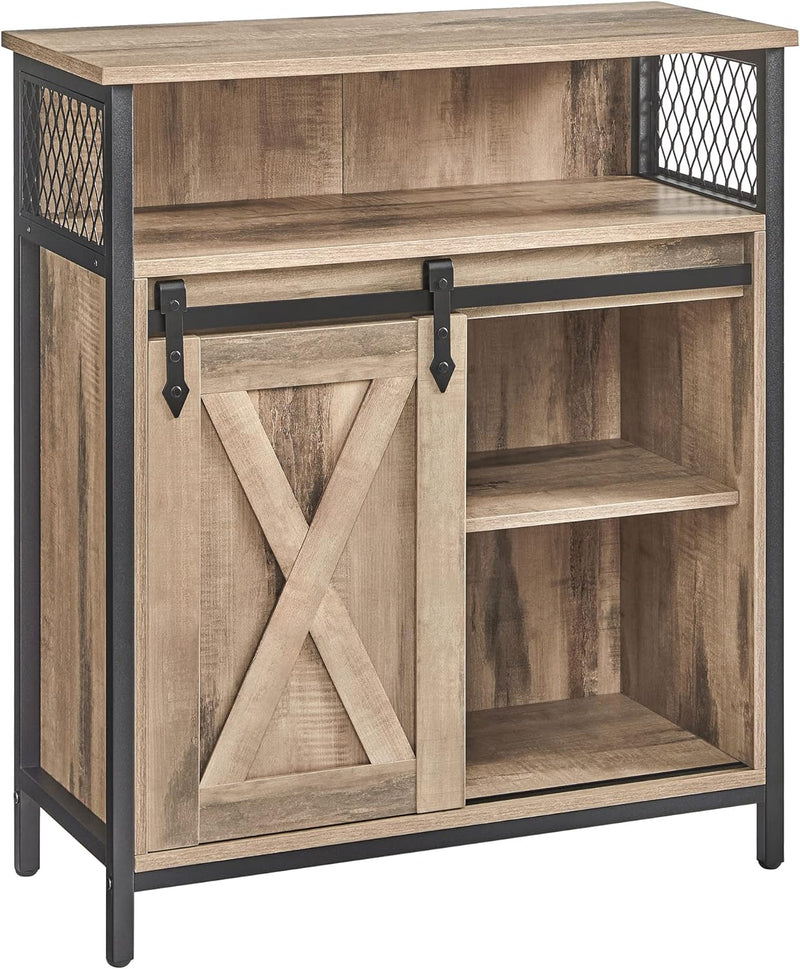 VASAGLE Sideboard, Küchenschrank, Aufbewahrungsschrank, mit Schiebetür, 30 x 70 x 80 cm, verstellbar