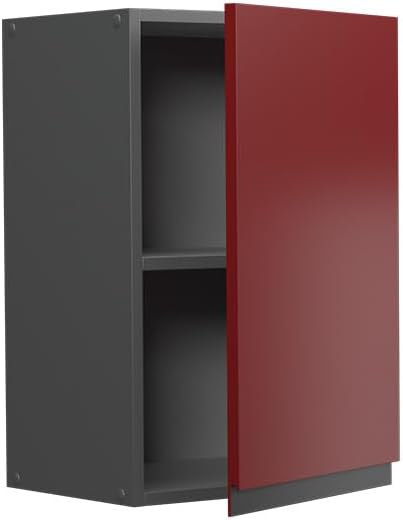 Vicco Hängeschrank R-Line, Rot/Anthrazit, 40 cm J-Shape Rot Hängeschrank 40 cm, Rot Hängeschrank 40