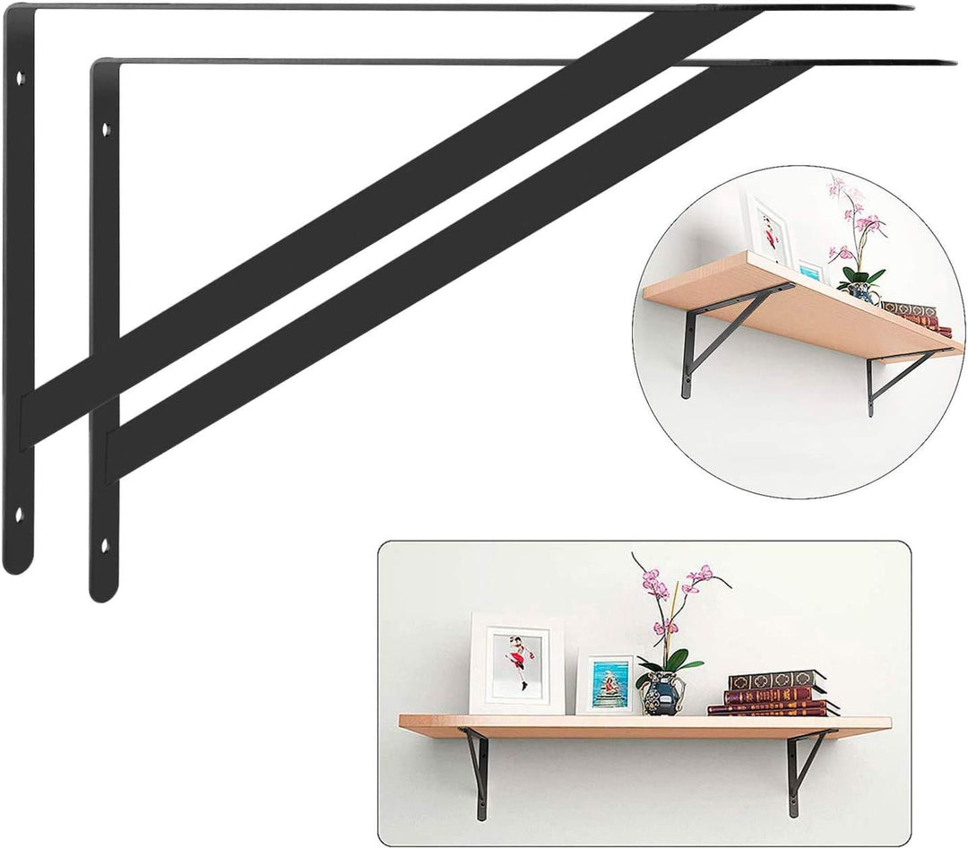 STARVAST 10 Stück Regalhalterungen Schwerlast, 90 Grad Wand-Winkel Regalhalterung Metall Regalträger