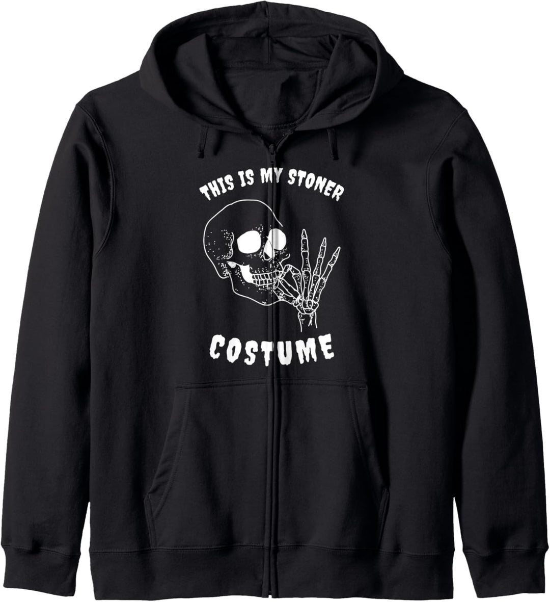 Rauchender Totenkopf Halloween Kiffer Marihuana 420 Stoner Kapuzenjacke