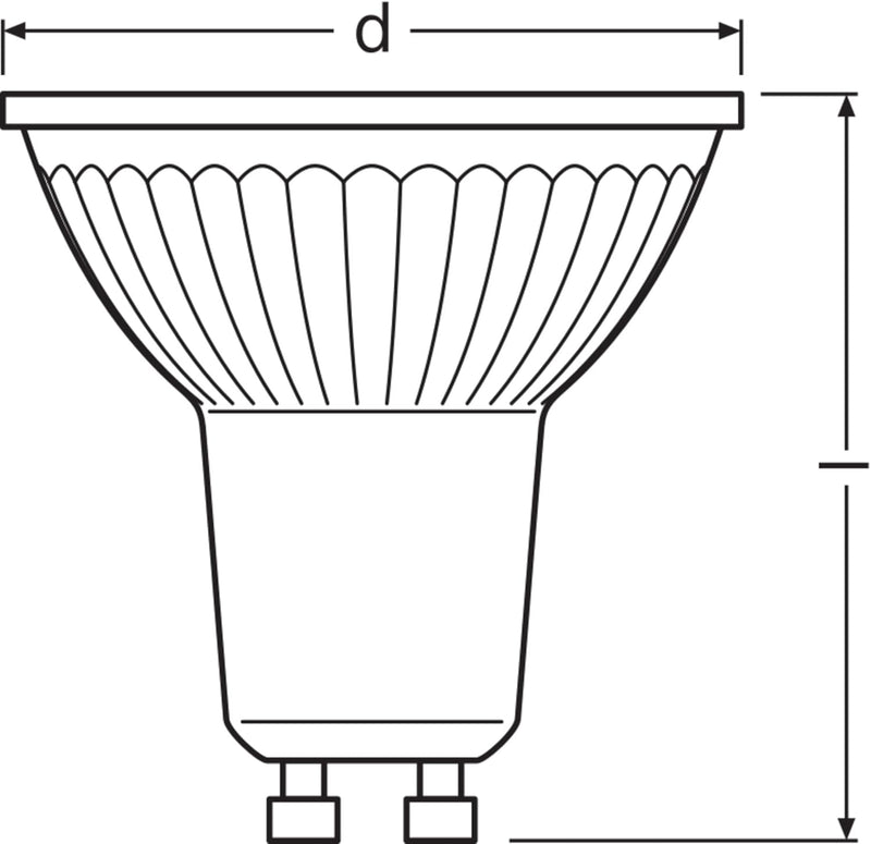 OSRAM PAR16 LED Reflektorlampe mit GU10 Sockel, Warmweiss (2700K), Glas Spot, 4.3W, Ersatz für 50W-R