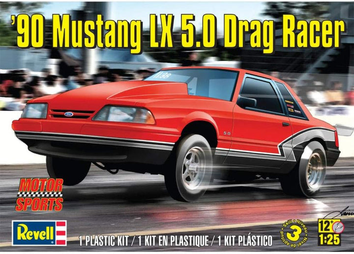 Revell Monogramm Massstab 1: 25 "1990 Mustang LX 5.0 Drag Race Auto (Mehrfarbig)