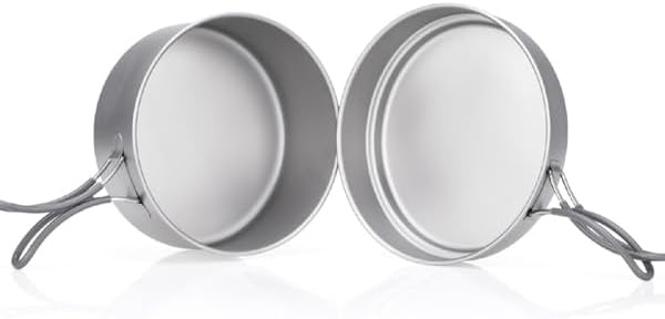 Keith Unisex-Adult 2-Piece Titanium Pot and PAN Cook Set, Grey, One Size