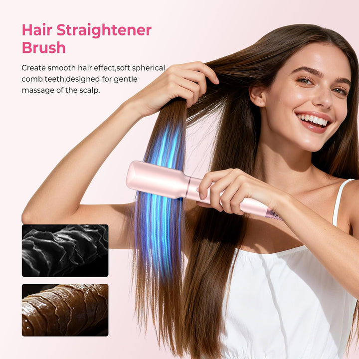 Atopskins 5 in 1 Air Styler Set Haarstyler Hairstyler Airbrush 5 in 1 Hair Styler Set Mit Rundbürste