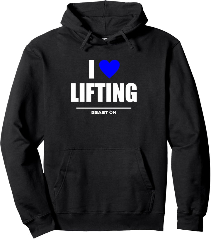 I Love Lifting Blue Gym Fitness Bodybuilding Gain Workout Pullover Hoodie