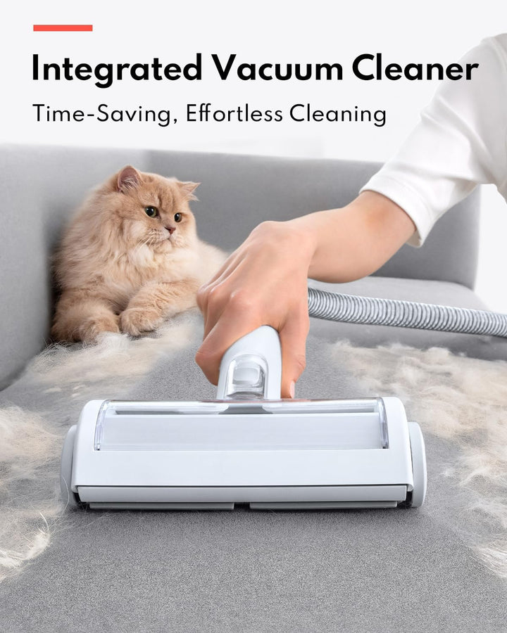 Homerunpet Hundeschermaschine mit Staubsauger, Ultraleise & Super Saugkraft Haustierpflegeset, Profi