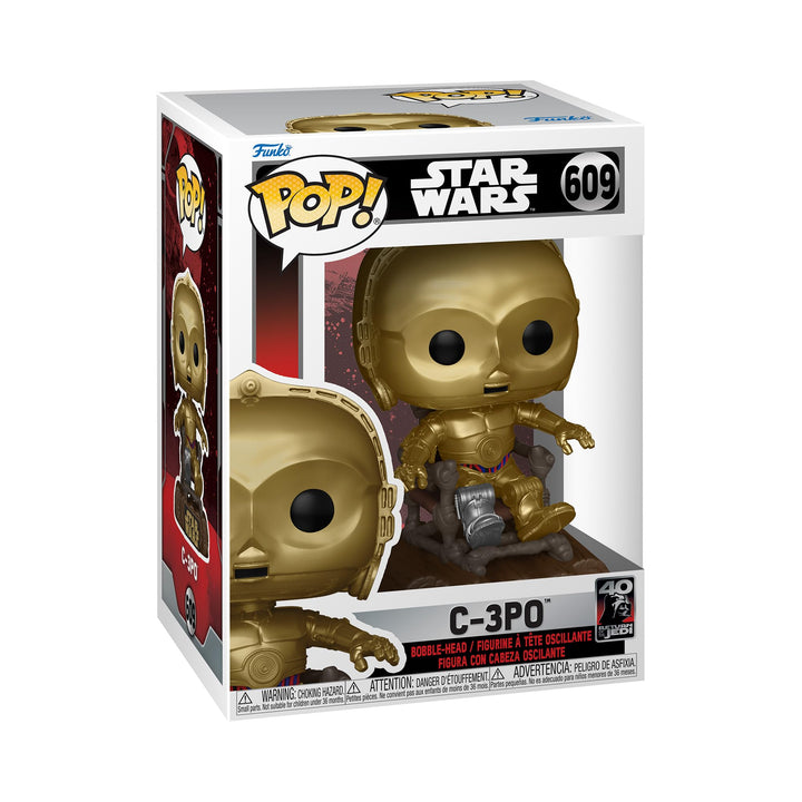 Funko Pop! Star Wars: RotJ 40th - C-3PO - C3P0 in Chair - Vinyl-Sammelfigur - Geschenkidee - Offizie