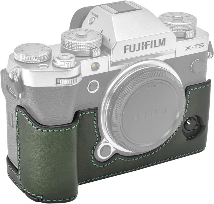 MUZIRI KINOKOO XT5 Tasche Kompatibel für Fuji XT5/X-T5 Digitalkamera mit Echtleder Half Case mit Han