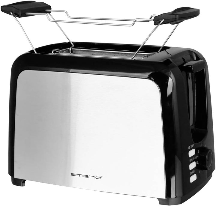 Emerio Toaster 2 extra Breiten Toastschlitzen Zentrierfunktion,herausnehmbare Krümelschublade,Abbruc