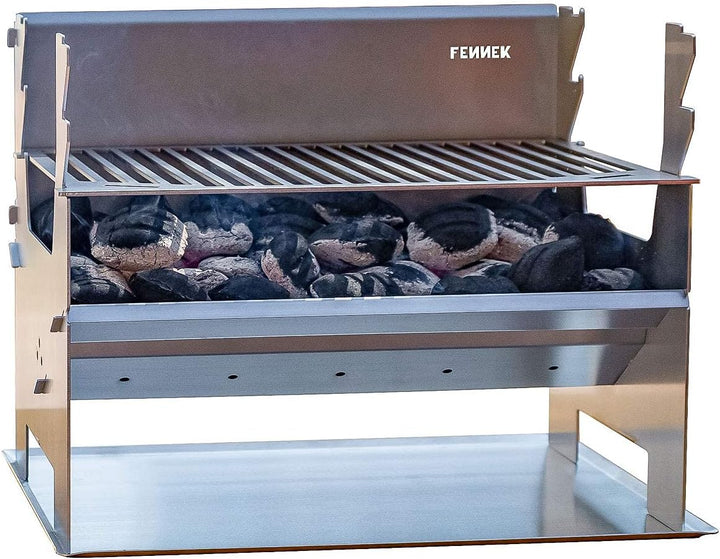 FENNEK 2.0 Tropfschale | Zubehör für den mobilen und steckbaren Holzkohle-Grill aus Edelstahl für Ca
