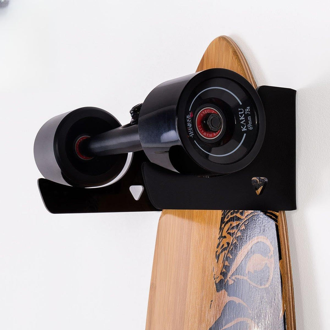 WANDKINGS Skateboard Wandhalterung - Backside Variante - Wähle eine Farbe Schwarz Matt, Schwarz Matt
