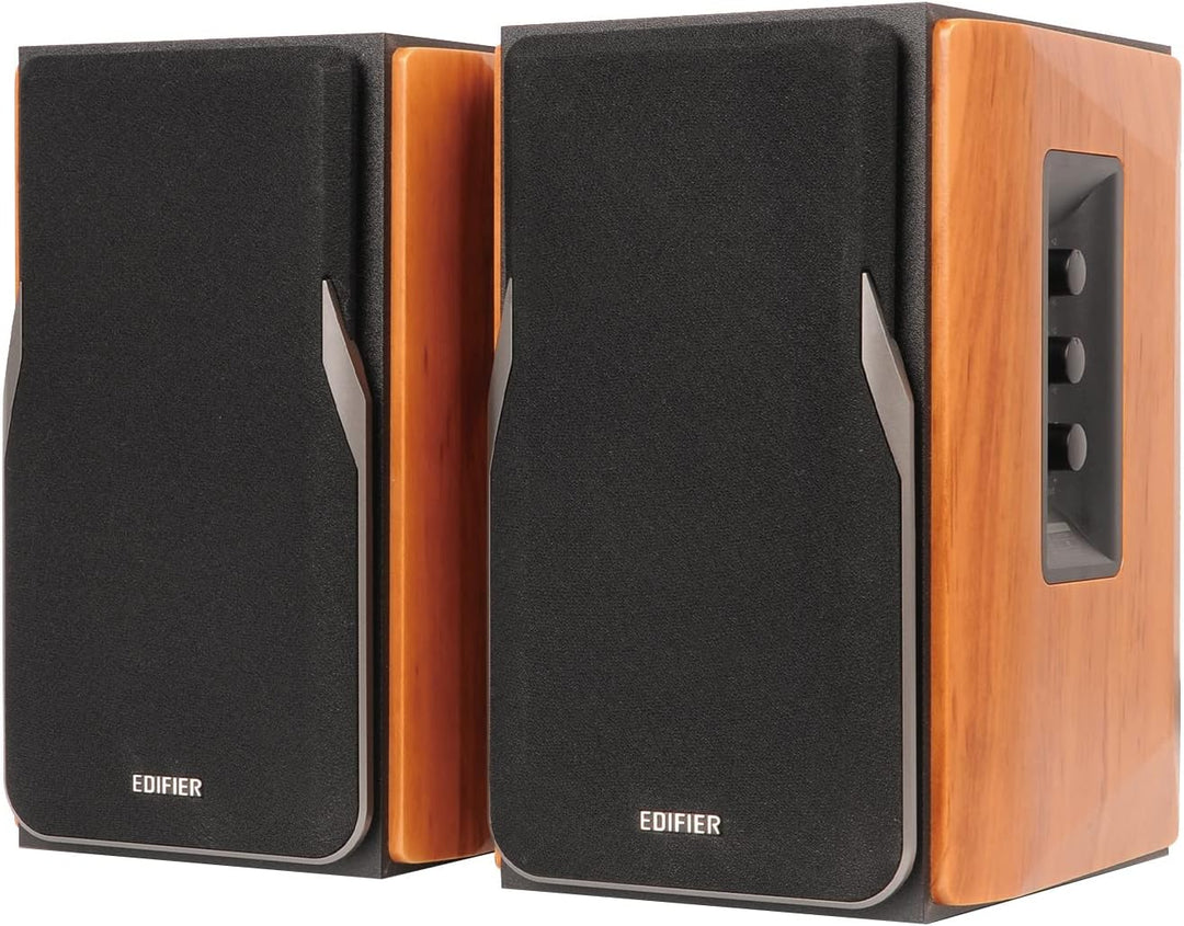 EDIFIER Studio R1380T 2.0 Regallautsprecher-System (42 Watt) im Echtholzgehäuse (MDF). Zwei LINE IN