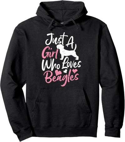 Cute Beagle: Just A Girl Who Loves Beagles - Hunde Pullover Hoodie