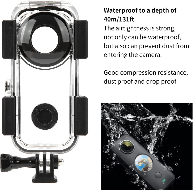 Rproof Insta 360, Insta 360 One X2 Wasserdichtes Gehäuse, 40 M/131 Fuss Wasserdichtes Gehäuse für In