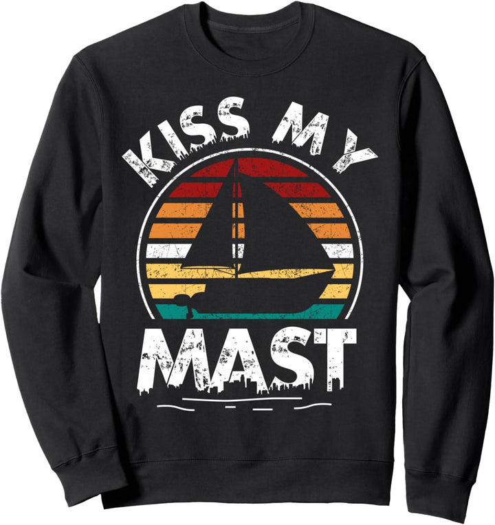 Kiss My Mask Retro Vintage Segeln Sweatshirt