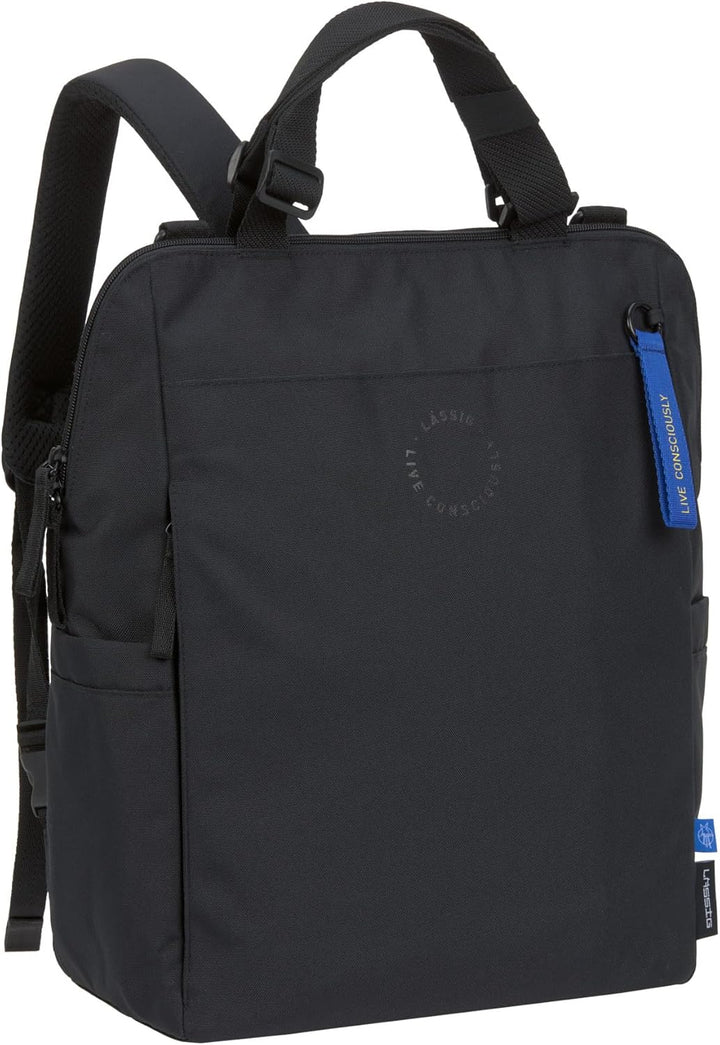 LÄSSIG Baby Wickelrucksack Wickeltasche mit Wickelunterlage, Kinderwagenbefestigung, Netztasche/GRE