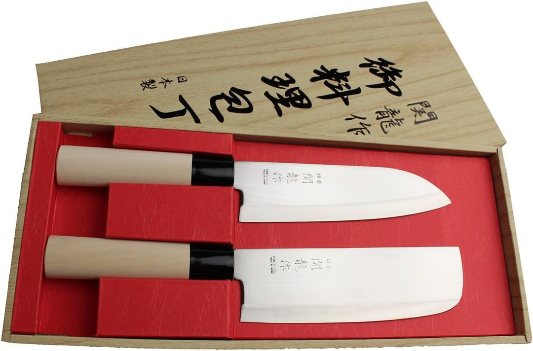 SEKIRYU [ Santoku + Nakiri ] 2 japanische Messer / Küchenmesser MADE IN JAPAN # SR600