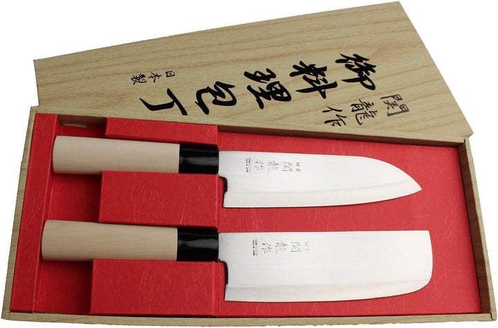 SEKIRYU [ Santoku + Nakiri ] 2 japanische Messer / Küchenmesser MADE IN JAPAN # SR600
