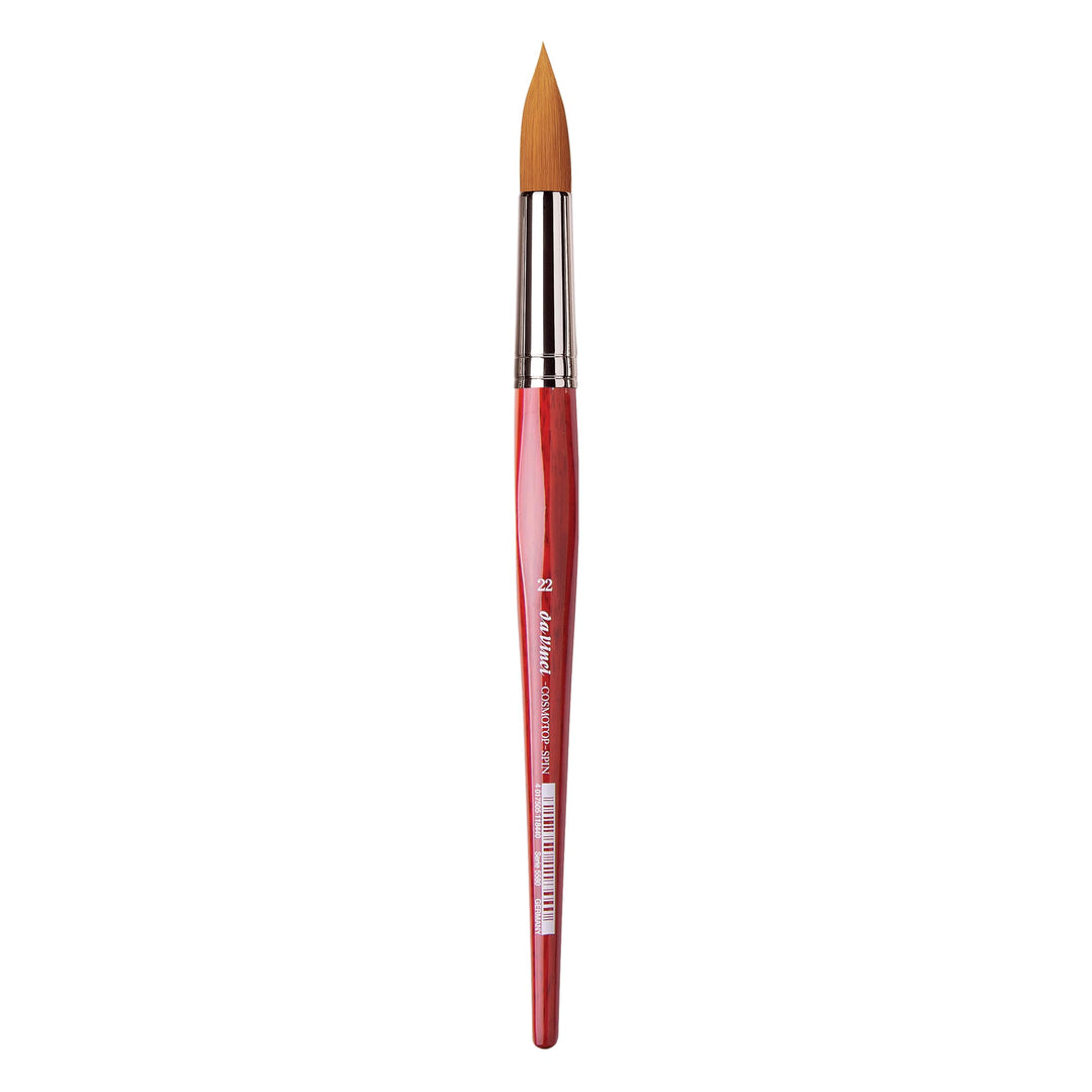 da Vinci Watercolor Series 5580 CosmoTop Spin Pinsel, rund, Synthetik mit rotem Griff, Grösse 22 (55