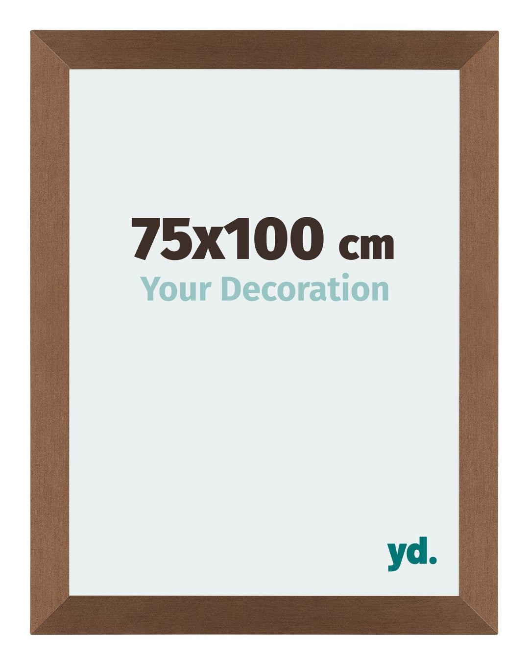 yd. Your Decoration - Bilderrahmen 75x100 cm - Kupfer Dekor - Billderrahmen aus MDF mit Acrylglas -