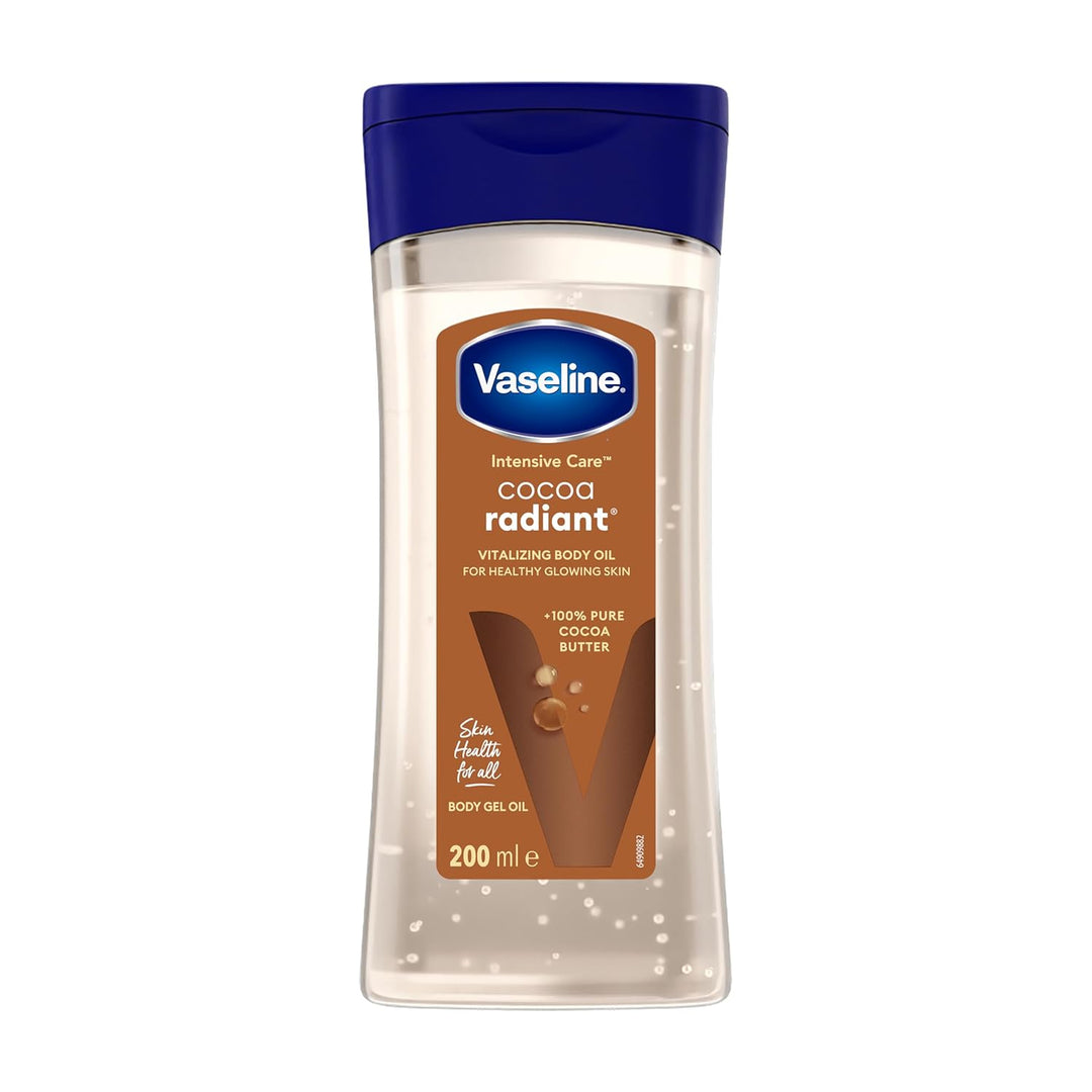 Vaseline Intensive Care Cocoa Radiant für strahlende Haut, Körpergelöl mit reiner Kakaobutter + rege