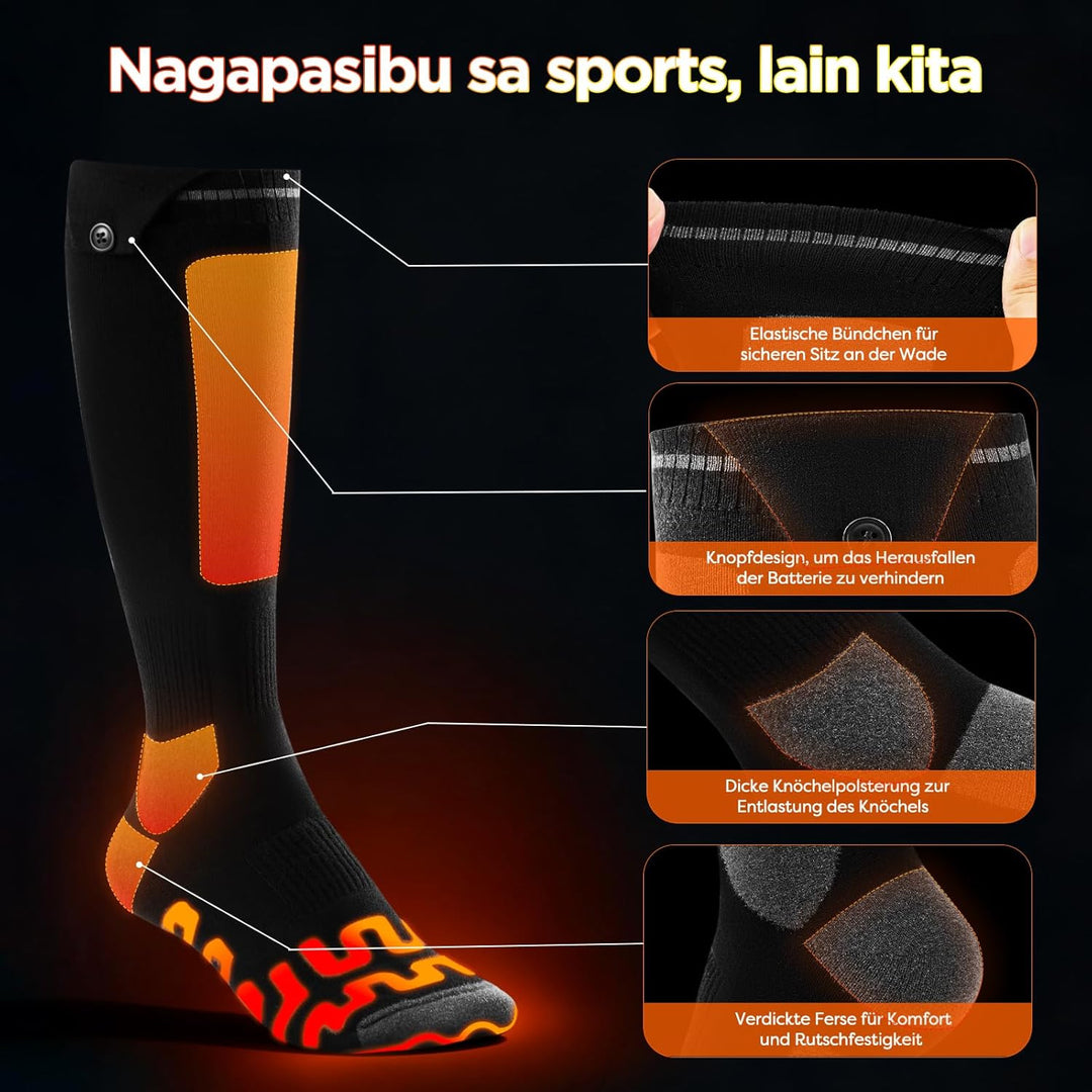 Beheizbare Socken, Beheizte Socken Damen Herren, die Lösung für Maximale Heizfläche im Jahr 2025 5V