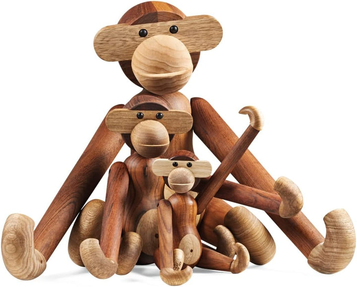 Kay Bojesen AFFE mittel Figuren 28 cm Affen Weihnachtsdekoration, Holz klein Eiche/Ahorn, klein Eich