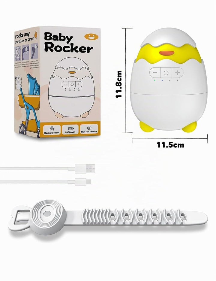 Robofun Kinderwagenschaukler - Das Original Schlafhilfe für Babys, 5 Einstellbare Schaukelintensität