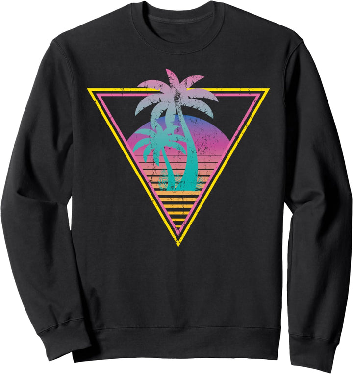 Vaporwave Aesthetic 90er Kunst Retro Palmen Synthwave Sweatshirt