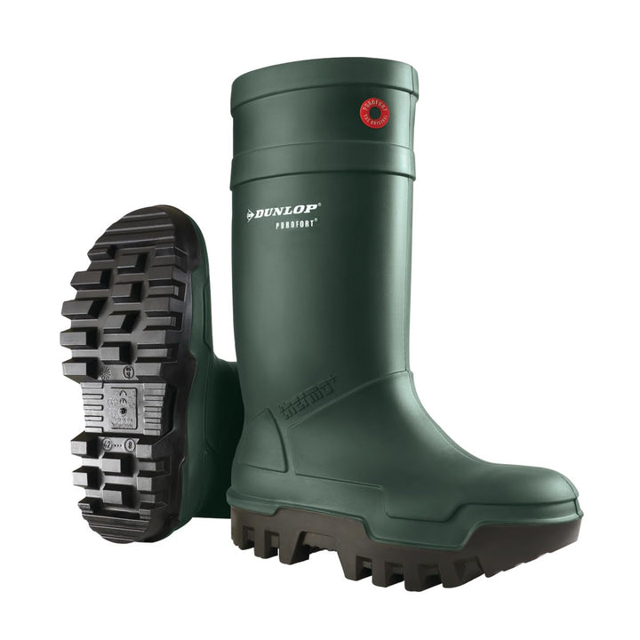 Dunlop Sicherheitsstiefel Purofort Thermo+ weiss S5 38 EU Grün, 38 EU Grün