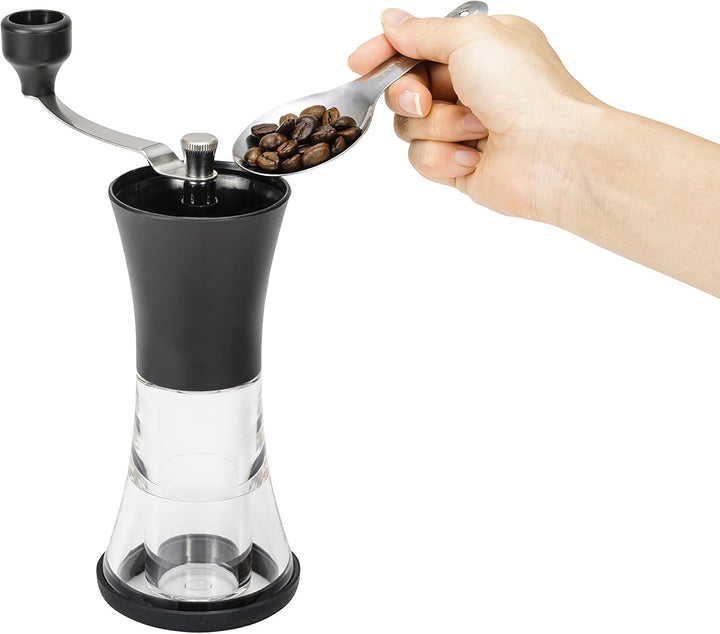 Kyocera CM-40 Keramik-Kaffeemühle Mühle, schwarz/acryl 8,2 x 16 x 21,9 cm