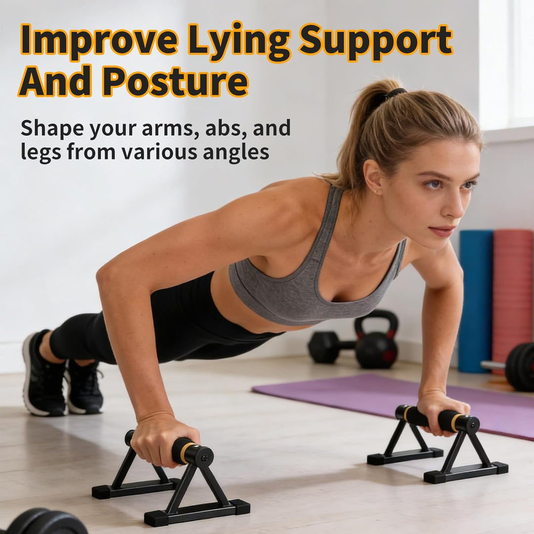 Liegestützgriffe: Push Up Bars, Parallettes für Krafttraining, Zuhause, Fitnessstudio, Rutschfeste L