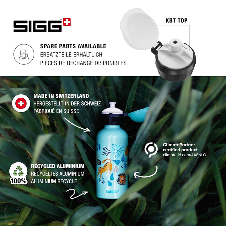 SIGG - Alu Trinkflasche Kinder - KBT - Auslaufsicher - Federleicht - BPA-frei - Klimaneutral Zertifi