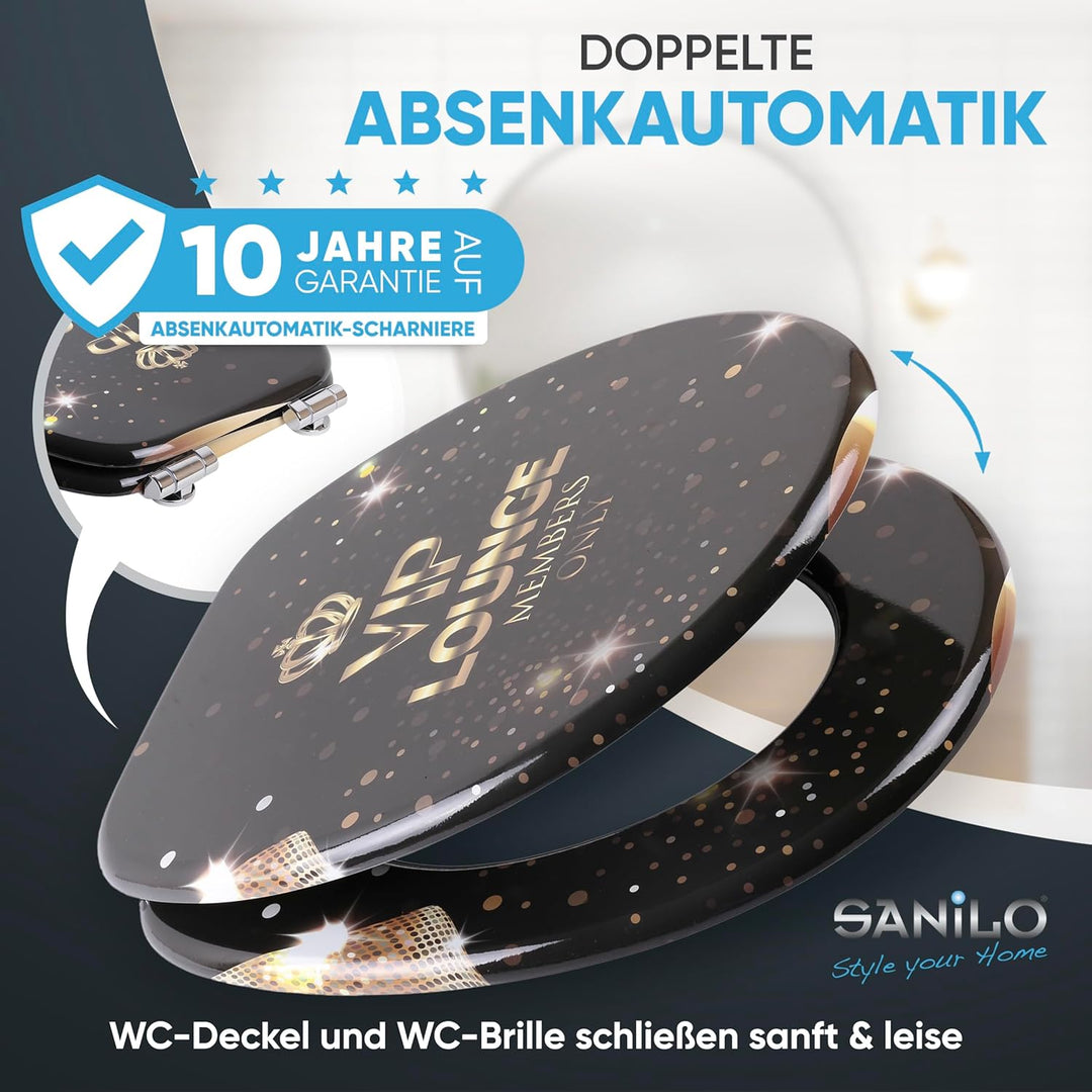 Sanilo WC Sitz mit Absenkautomatik, viele schöne Toilettendeckel zur Auswahl, hochwertige und stabil
