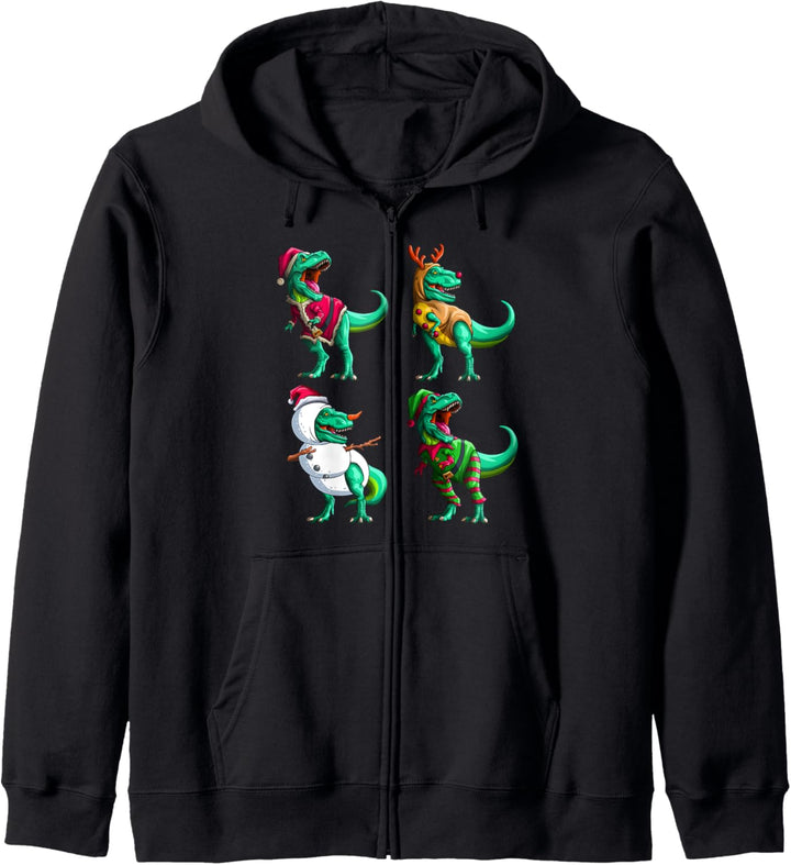 Weihnachts-Saurus T Rex Lustig Weihnacht Dinosaurier Jungen Kapuzenjacke