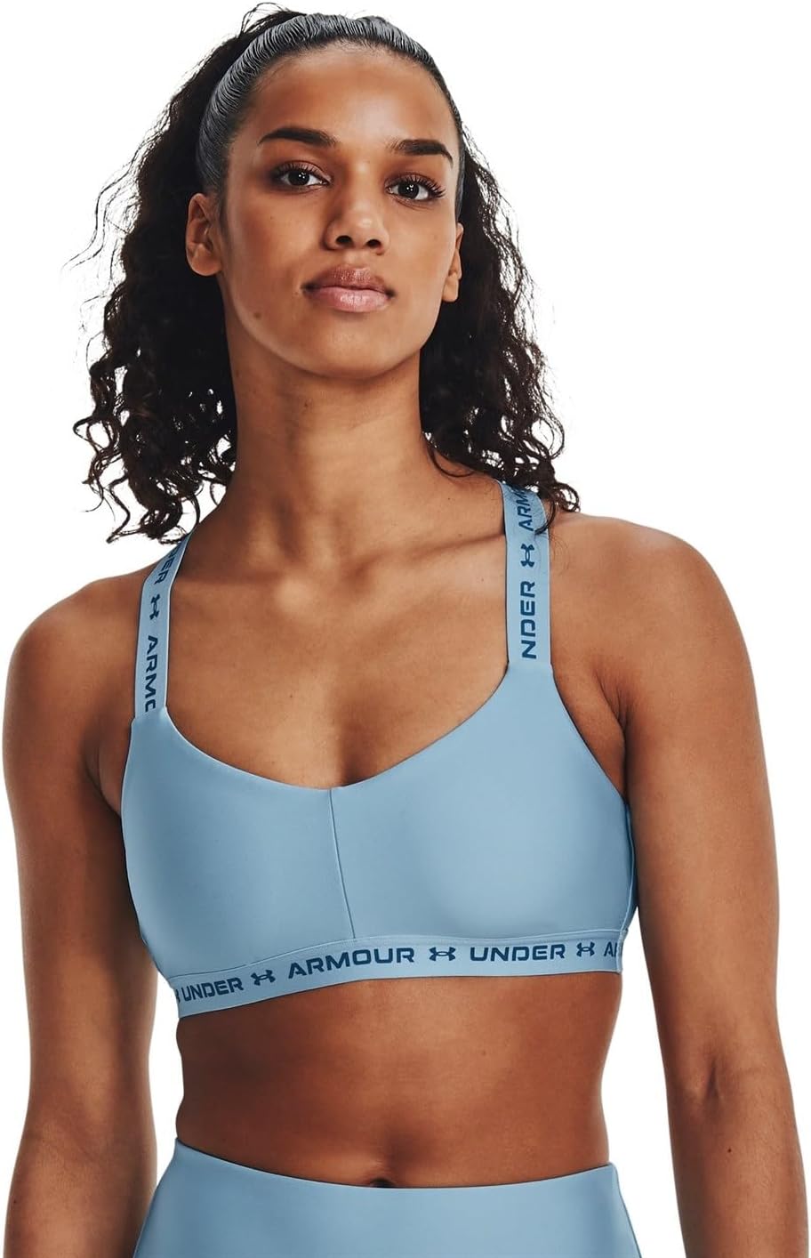 Under Armour Damen Ua Crossback Low Sports BH T-Shirt L Bunt
